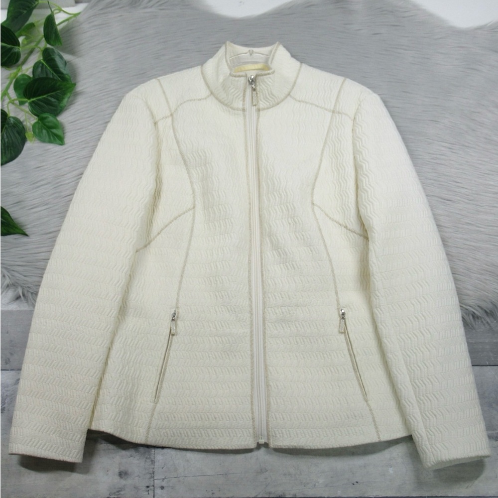 Pendleton Quilted Zig-Zag Jacket Zip Front High C… - image 2